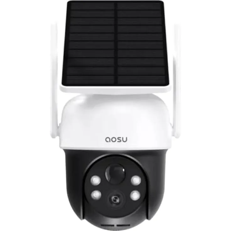 Aosu Solarcam D1 Classic, Netzwerkkamera mit 3-Megapixel-Sensor, 2K-Auflösung, 360-Grad-Pan-Tilt-Zoom, KI-Tracking und Zweiwege-Audio, wetterfest