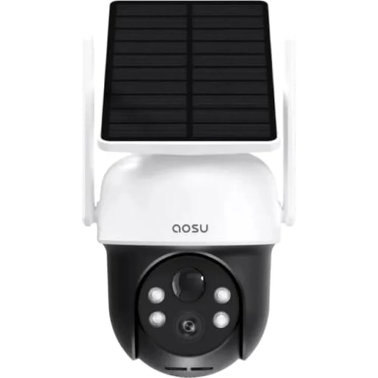Aosu Solarcam D1 Classic, Netzwerkkamera mit 3-Megapixel-Sensor, 2K-Auflösung, 360-Grad-Pan-Tilt-Zoom, KI-Tracking und Zweiwege-Audio, wetterfest – Bild 1