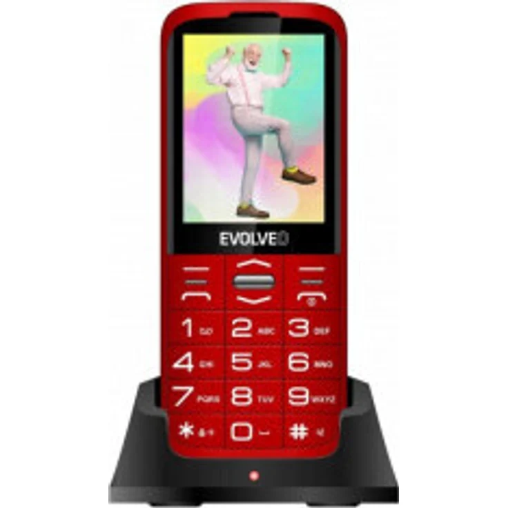 Evolveo EasyPhone XO Red (SGM EP-630-XOR), Dual-SIM Smartphone mit 2,8" Display und 0,3 MP Kamera, rot