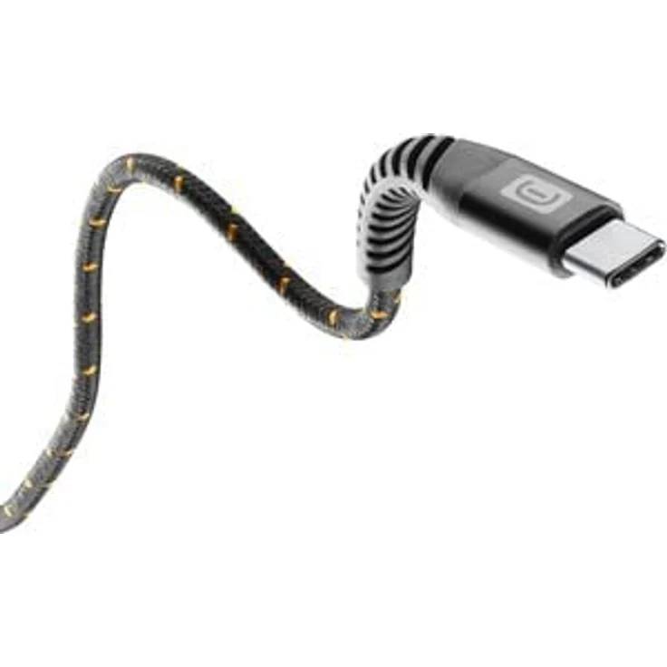 cellularline Tetraforce Cable 200cm - USB-C to USB-C, ultraflexibles und extrem widerstandsfähiges Kabel in schwarz – Bild 3
