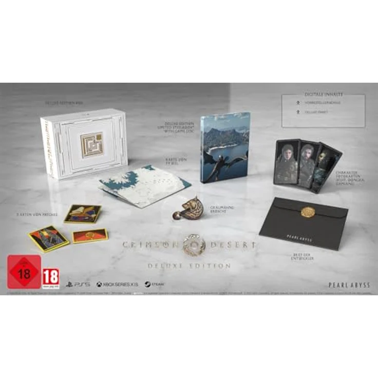 PEARL ABYSS Crimson Desert Deluxe Edition (Code in a Box) PC, Open-World Action-Adventure mit limitiertem Steelbook und DLCs – Bild 1
