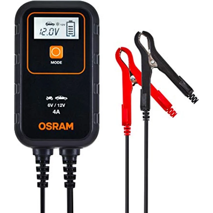 OSRAM OEBCS904 Automatikladegerät, 6V/12V, 4A, intelligenter Lade- und Wartungsmodus, Digitalanzeige, Sicherheitsfunktionen – Bild 4