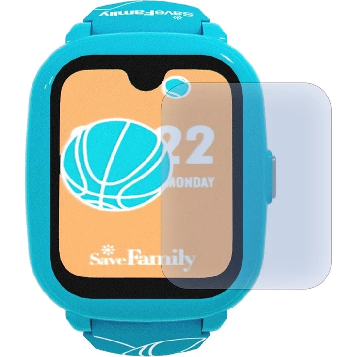 SaveFamily Iconic Plus 2 Kinder Smartwatch, 47 mm mit Glass Protector, kindgerechtes Design