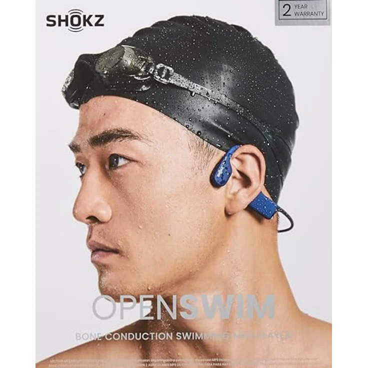 Shokz OpenSwim Schwimmen MP3 Kopfhörer, 【kein Bluetooth】, Sapphire Blued – Bild 2