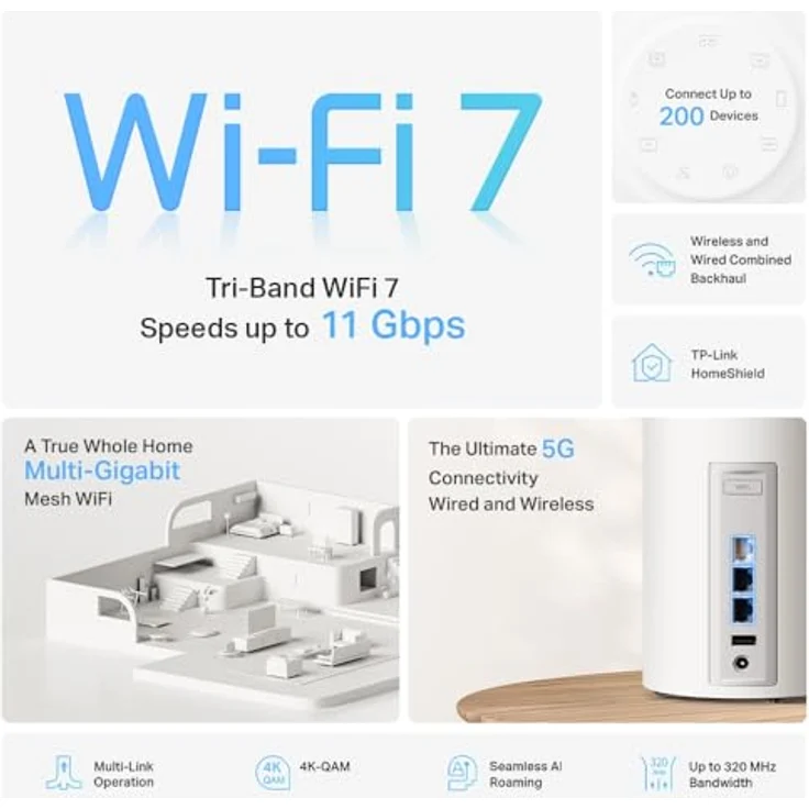 TP-Link Deco BE65 Pro, Tri-Band WLAN Router mit bis zu 9,3 Gbit/s, Weiss, 2-Pack – Bild 4