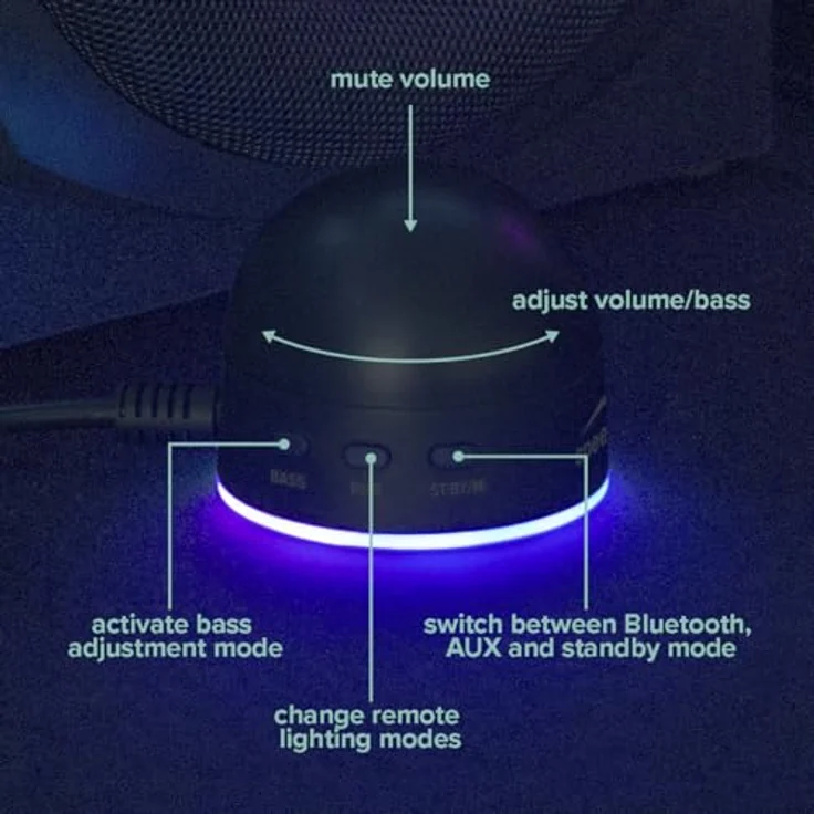 Speedlink GRAVITY LT 2.1 Subwoofer System, kraftvolles PC Lautsprechersystem mit Bluetooth und Fernbedienung, schwarz – Bild 8