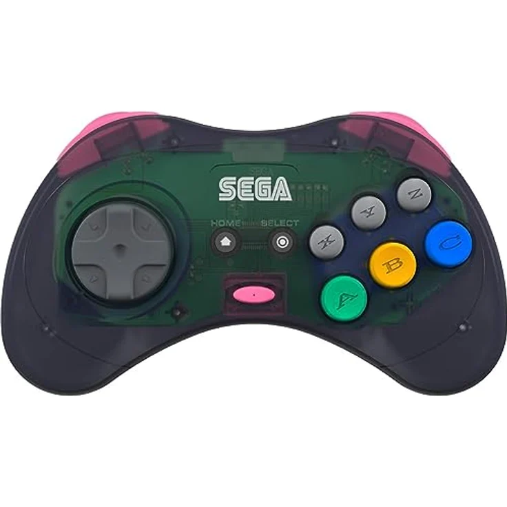 Retro Bit Sega Saturn 8-Button Arcade Pad 2.4GHz Wireless, Grau (Switch) - Preisvergleich – Bild 2
