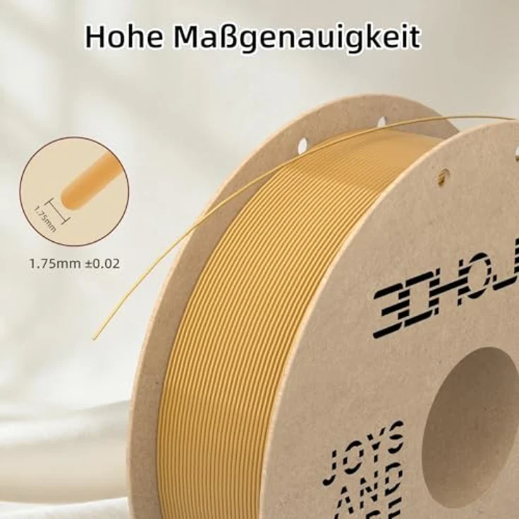 3DHoJor Silk PLA Filament 1.75mm 4KG, Seidig Metallisch Gold, hoher Glanz und glatte Oberfläche – Bild 5