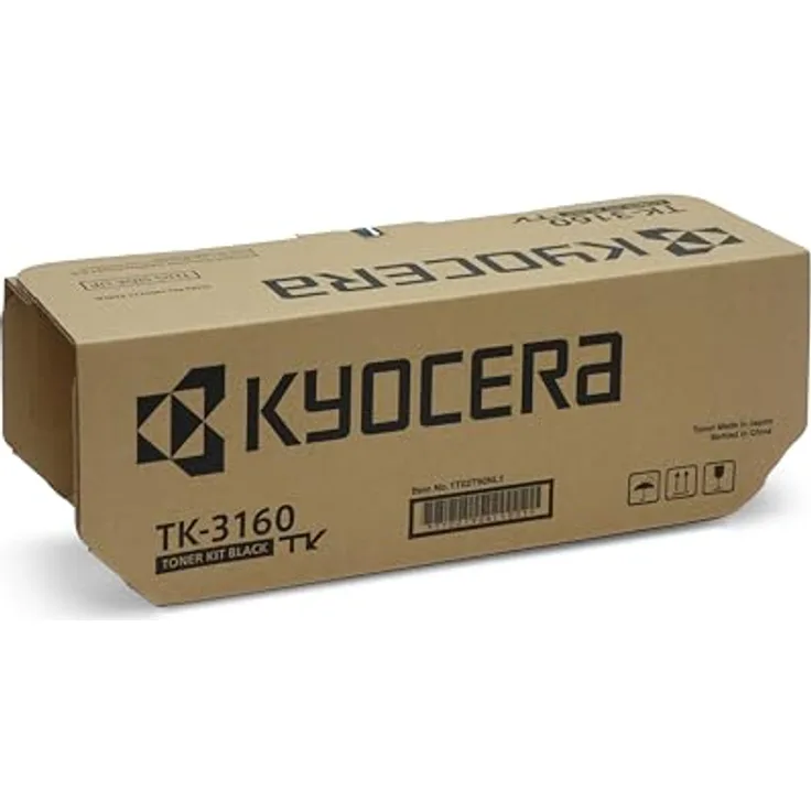 Kyocera Toner TK-3160 Original Schwarz, 12500 Seiten, RFID-Chip для zuverlässige Druckqualität