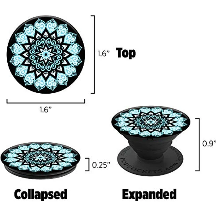 PopSockets - Ausziehbarer (Nicht Austauschbarer) Sockel und Griff für Smartphone und Tablet - Peace Mandala Sky – Bild 8