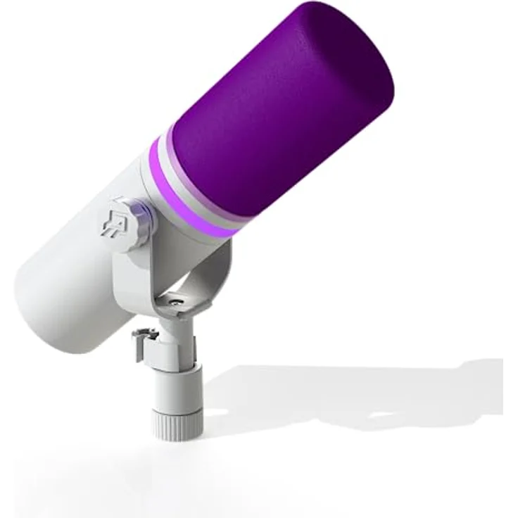 Beacn Mic Foam Windscreen, Mikrofon-Schaumwindschutz mit Basiring, lila – Bild 2