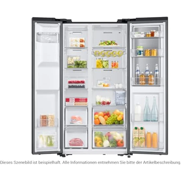 Samsung Side-by-Side mit Food Showcase-Tür und Wassertank, 628 L Premium Black Steel – Bild 5