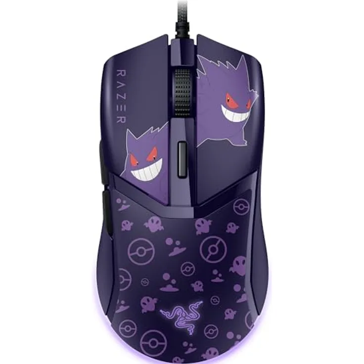 Razer Cobra Gengar Edition, kabelgebundene Gaming-Maus mit 8500 DPI Sensor, 58g, Chroma-Beleuchtung und optischen Mausschaltern 3. Gen, PC/MAC | Pokémon Gengar