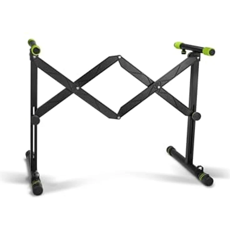 Gravity KS AKS 01 B, Faltbarer Keyboardständer mit Scherenmechanismus, belastbar bis 50 kg, schwarz – Bild 1