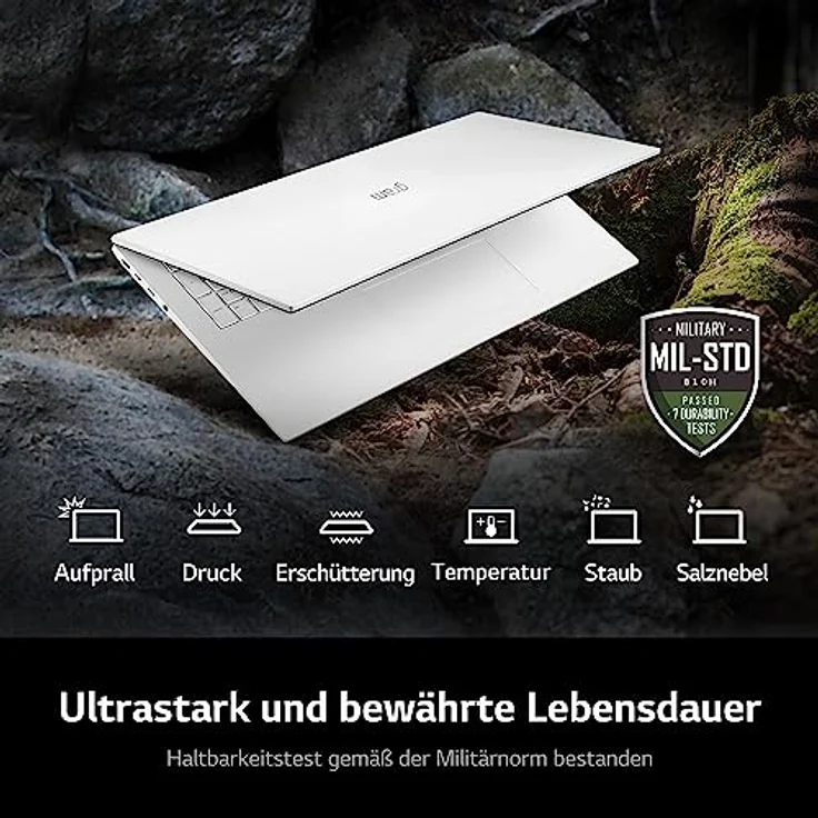 2023 LG Gram 17 Zoll Ultralight Notebook - 1.350g Intel Core i7 Laptop (16GB RAM, 1TB SSD, 20h Akkulaufzeit, 16:10 Entspiegeltes IPS-Display, Thunderbolt 4, Win 11 Home, Mirametrix) - Weiß – Bild 6
