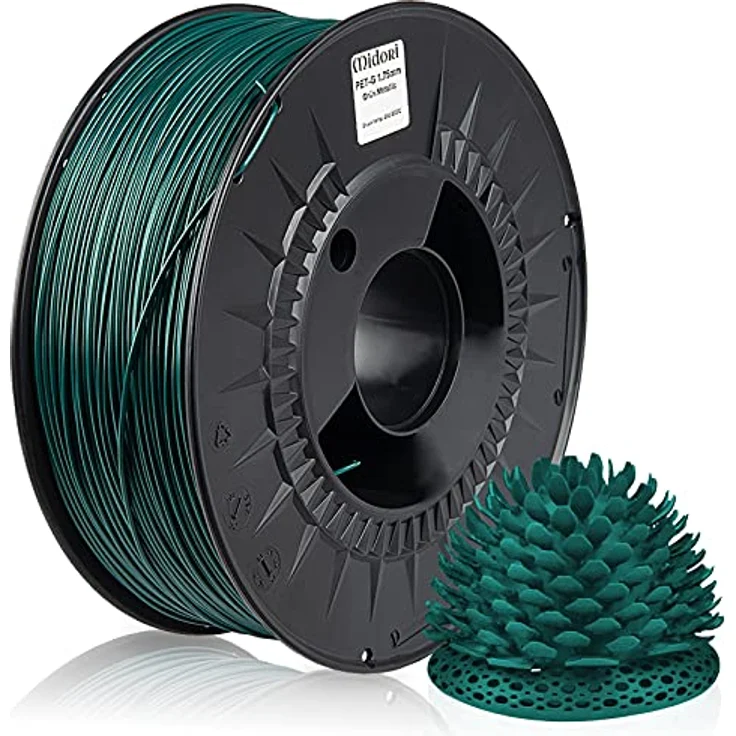 Midori® PETG Filament 1,75mm 1kg Spule in Grün Metallic | Verwicklungsfreies, hochpräzises 3D-Drucker-Filament für optimale Schichthaftung – Bild 1