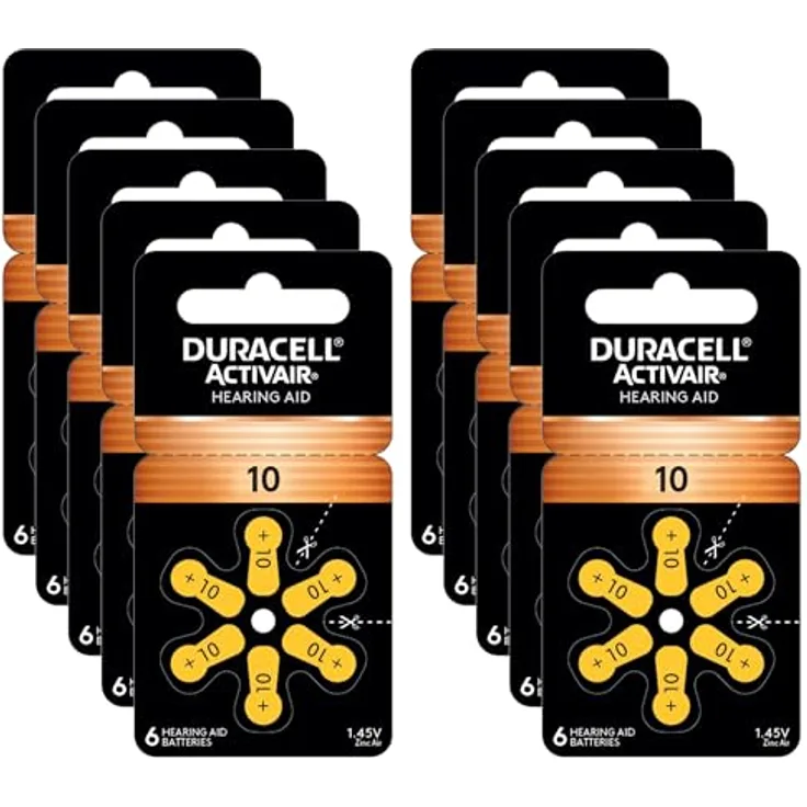 Duracell ActivAir DA10 Hörgerätezelle (6er Blister) (F3 DA10)