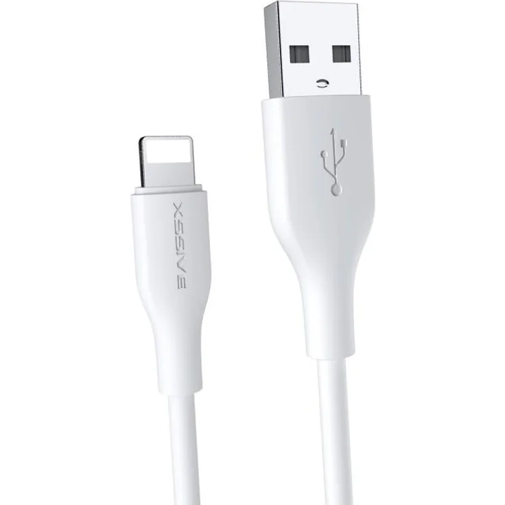 Xssive 2.4A iPhone Datenkabel, 2 Meter USB Schnell-Ladekabel und Synchronisationskabel, weiß
