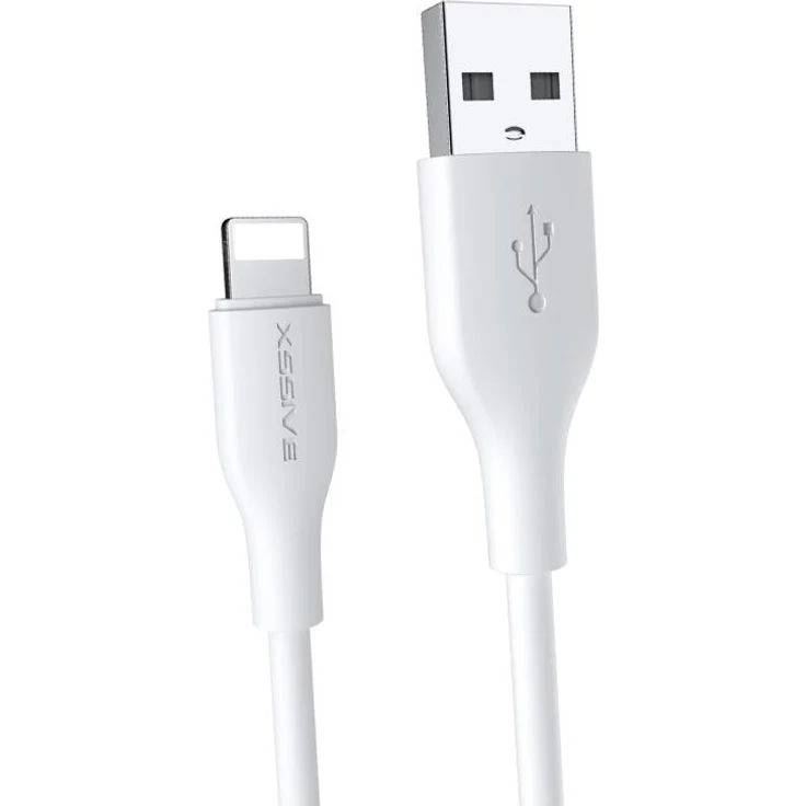 Xssive 2.4A iPhone Datenkabel, 2 Meter USB Schnell-Ladekabel und Synchronisationskabel, weiß