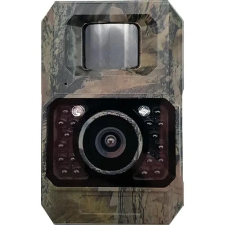 Berger & Schröter Mini Wildkamera, 48 MP Überwachungskamera mit Full HD Video, PIR-Bewegungsmelder und Solarpanel, wetterfest IP66