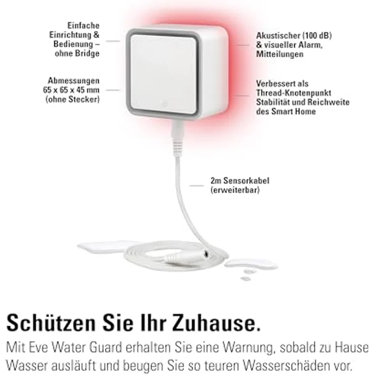 Eve Water Guard Smarter Wassermelder mit Apple HomeKit, Thread kompatibel – Bild 3