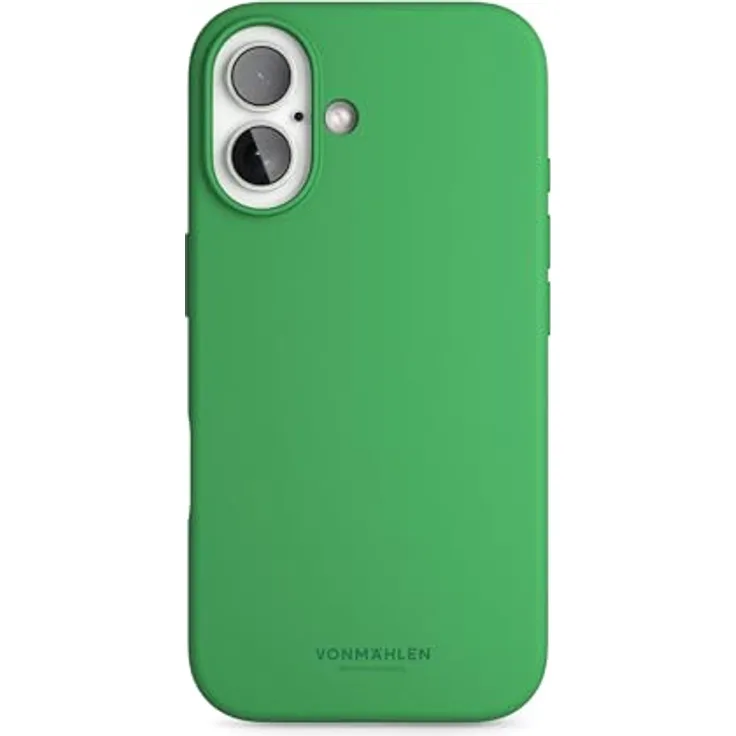 VONMÄHLEN Weiche Silikonhülle für iPhone, kompatibel mit Mag-Safe, aus recycelten Materialien mit Mikrofaserfutter und Kamera-Displayschutz