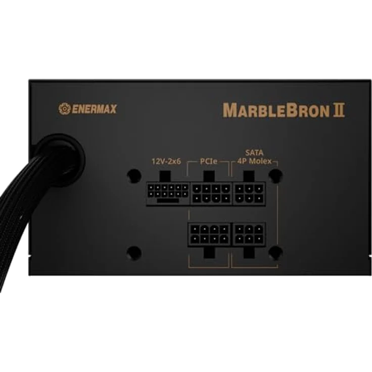 ENERMAX MARBLEBRON II 850W, modulares ATX Gaming Netzteil mit PCIe 5.1, 80PLUS Bronze, individueller Sleeve-Kabel und Silent 12cm FDB-Lüfter – Bild 3