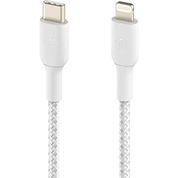 Belkin Lightning/USB-C Kabel ummantelt, 1 m, weiß – Bild 4