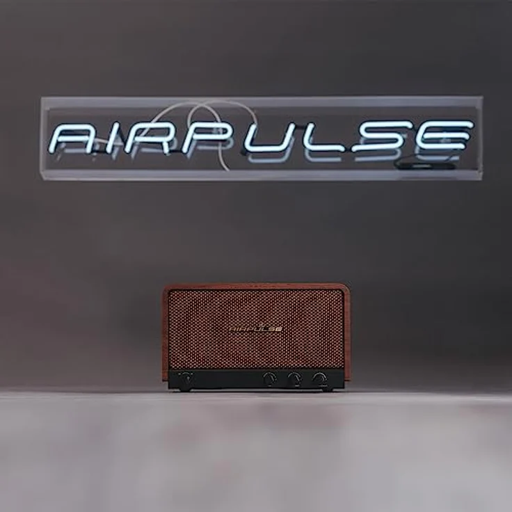 Airpulse Edifier AIRPULSE P100X - Multitreiber Lautsprechersystem (60W) im Retro-Look mit Bluetooth 5.1 (aptX) - Holz – Bild 3