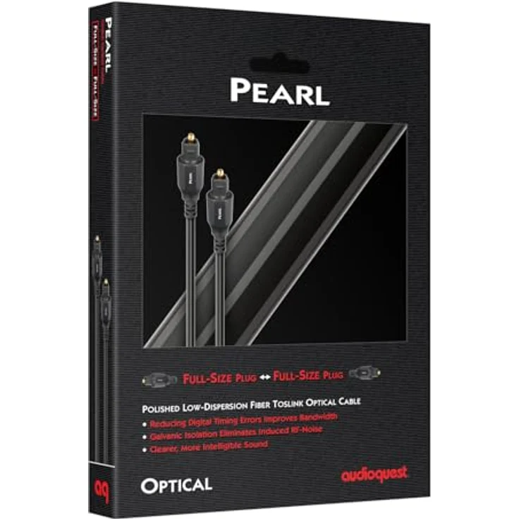 AudioQuest Pearl OptiLink Toslink-Kabel, optisches Digitalkabel (Toslink-Toslink), 5 m – Bild 2