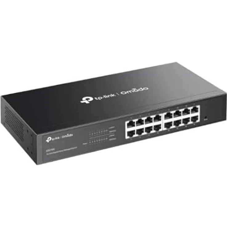 TP-Link ES216G Omada 16-Port Gigabit Easy Managed Switch, Netzwerk Switch mit cloudbasierter zentraler Verwaltung, Schwarz – Bild 4