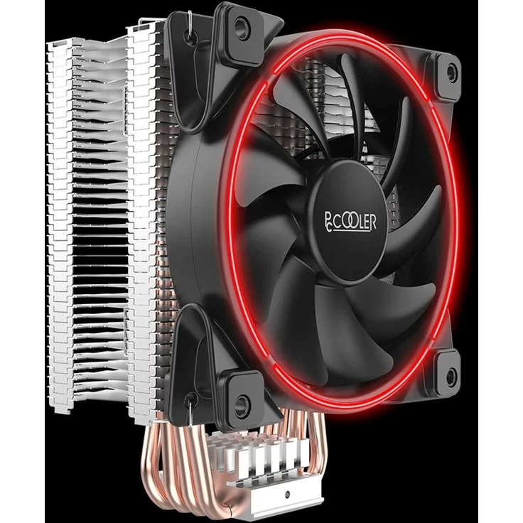 Pccooler GI-X4R-V2 Corona Rot, CPU Kühler mit 1800 RPM Lüfter, 160 W TDP, rot