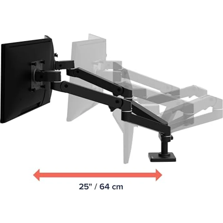 Ergotron LX Pro 45-686-292 Flachbildschirm-Tischhalterung, 68,6 cm (27"), höhenverstellbar, schwarz – Bild 4
