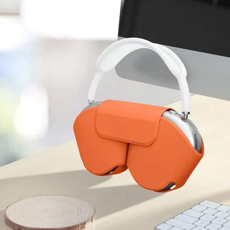 kwmobile Hülle kompatibel mit Apple AirPods Max Case - weiche Kopfhörer Tasche - Etui aus Polyester - Cover in Summer Orange – Bild 3