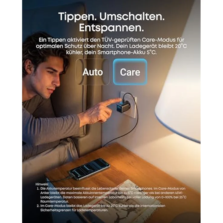 Anker Nano 45W USB C Ladegerät, smartes GaN Schnellladegerät mit Display und Schonmodus für iPhone 17/16/15 Serie, iPad, MacBook – Bild 4