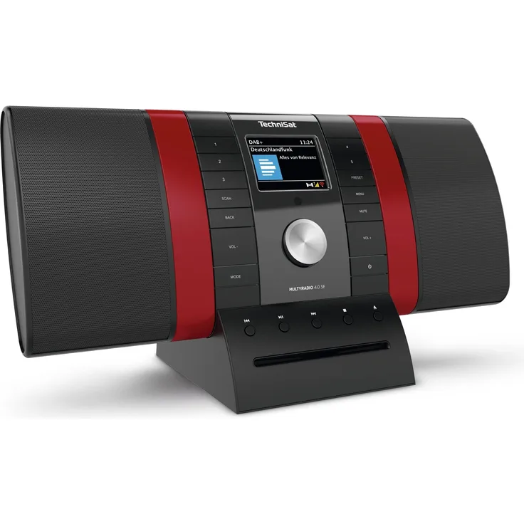 TechniSat Multyradio 4.0 SE (Internetradio, DAB+, UKW, WLAN, Bluetooth), Radio, Rot, Schwarz