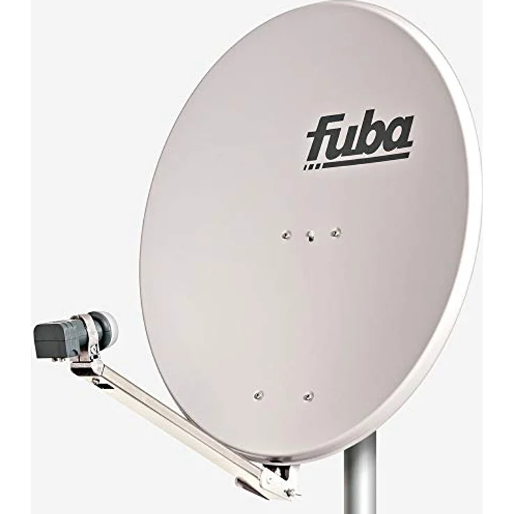 Fuba DAL 802 G Satellitenanlage, Antenne mit Twin-LNB DEK 217, für 2 Teilnehmer, graue Reflektorfarbe – Bild 2
