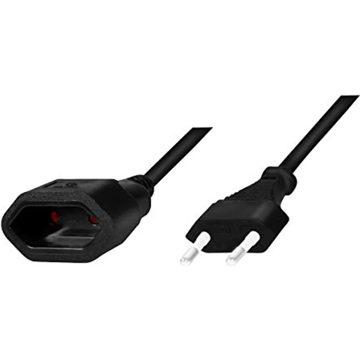 LogiLink CP122 Netzkabel Euro E 7-16 Stecker zu Buchse, 1m schwarz – Bild 4