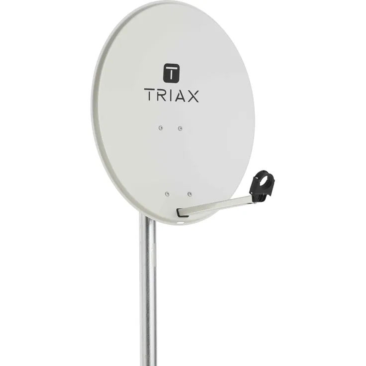 TRIAX TDS 65LG PM, Offset Antenne aus Stahl, 65 x 58 cm, lichtgrau, hervorragende Wetterfestigkeit und einfache Montage
