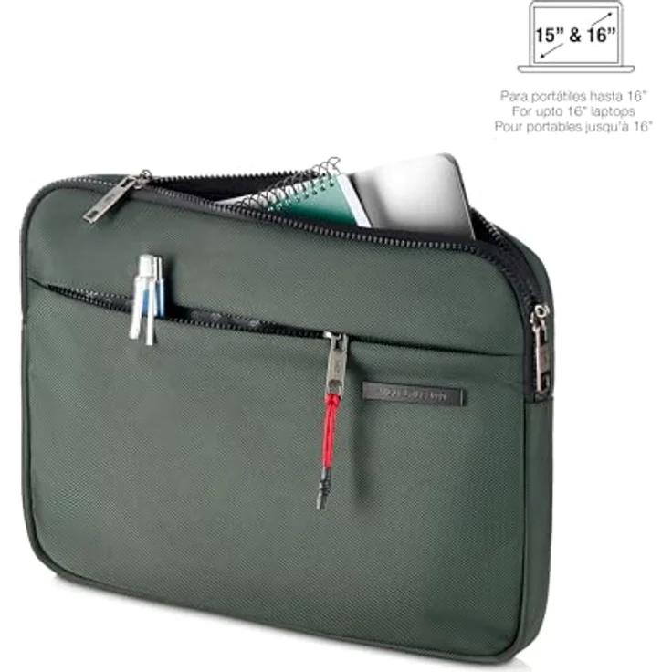 Miquelrius Bag to Work Series, Laptop Hülle 15"&16", wasserabweisende Notebooktasche, grün – Bild 3