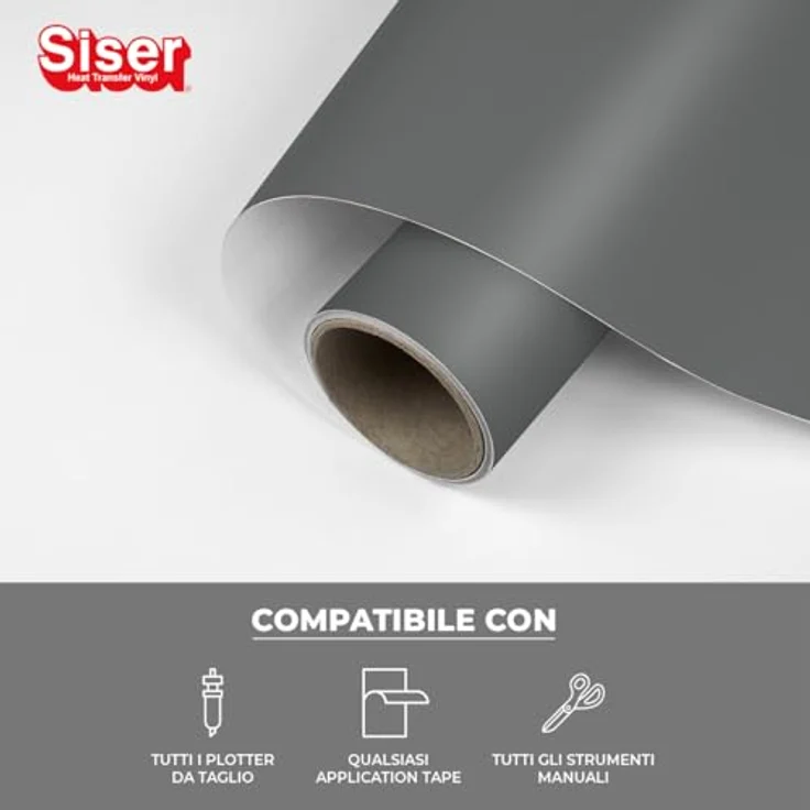 Siser EasyPSV® Starling selbstklebende Folie, Schnittbreite 30 cm, graphit, langlebig und spülmaschinenfest – Bild 2