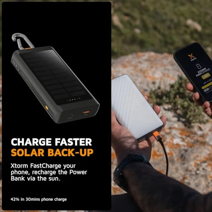 Xtorm Go2 USB-C Solar Powerbank, 10.000mAh, Schwarz – Bild 4
