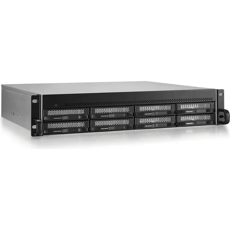 Terramaster U8-500 Plus Enterprise NAS 8-Bay, Black, Intel Core i7, 16 GB RAM, 19" Rack-Format, integrierte Business Backup Suite