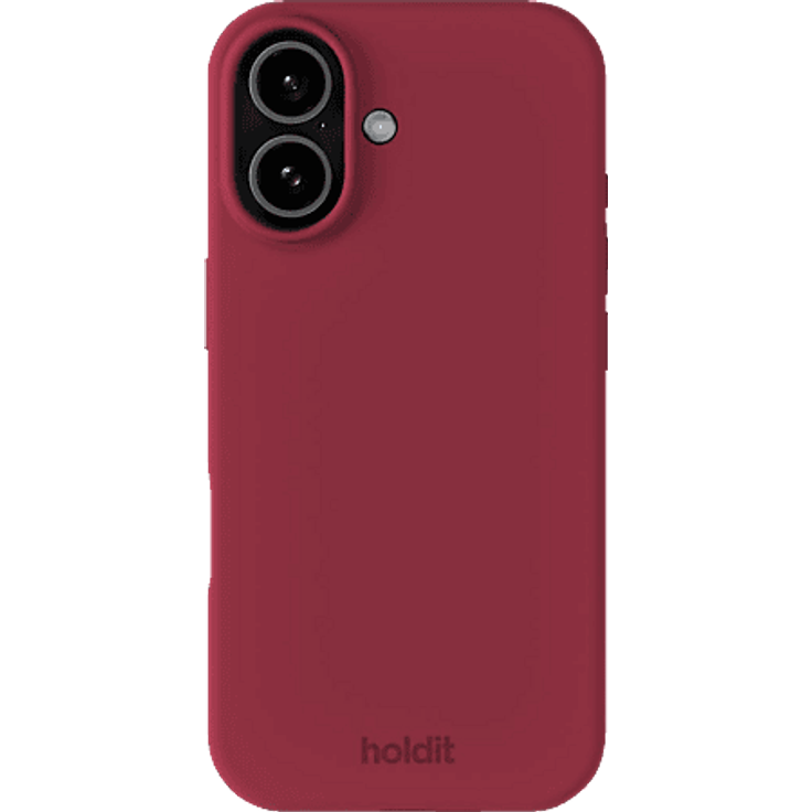 HOLDIT Silicone Case für Apple iPhone 17, passgenaue Silikonhülle in Rot Velvet, rutschfeste Oberfläche