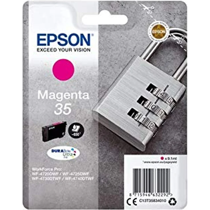 Epson Original 35 Tinte Schloss (WF-4720DWF WF-4725DWF WF-4730DTWF WF-4740DTWF) magenta – Bild 2