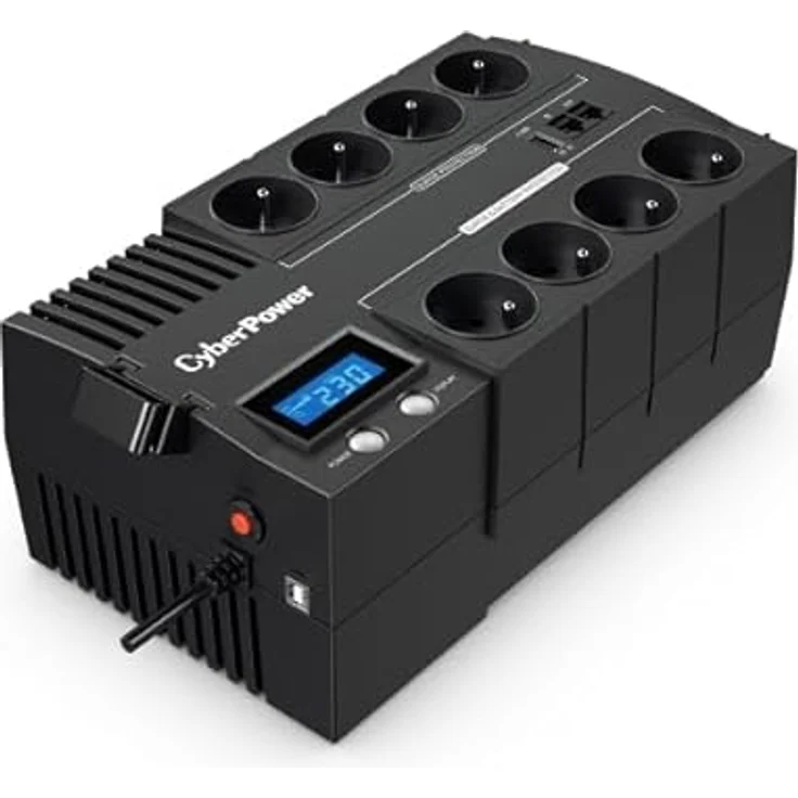 Cyberpower BRICs LCD Series BR1000ELCD, Line-Interaktive USV mit 1000 VA, 600 W, 8 Ausgängen, USB-Anschluss, für 220/230/240 V – Bild 4