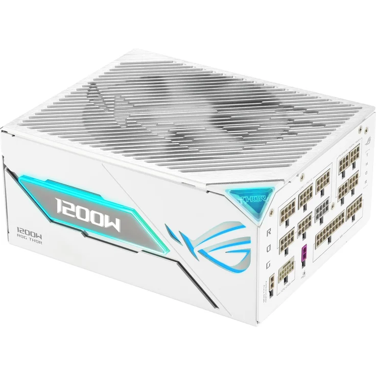 ASUS ROG Thor 1200W Platinum III, PC Netzteil mit 80 PLUS Platinum, vollständig modular, RGB-Beleuchtung, Weiss – Bild 1