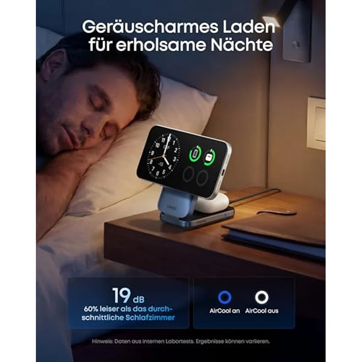 Anker Prime MagGo 3-In-1 Kabelloses Ladegerät, 25W Leistung, schwarz – Bild 6