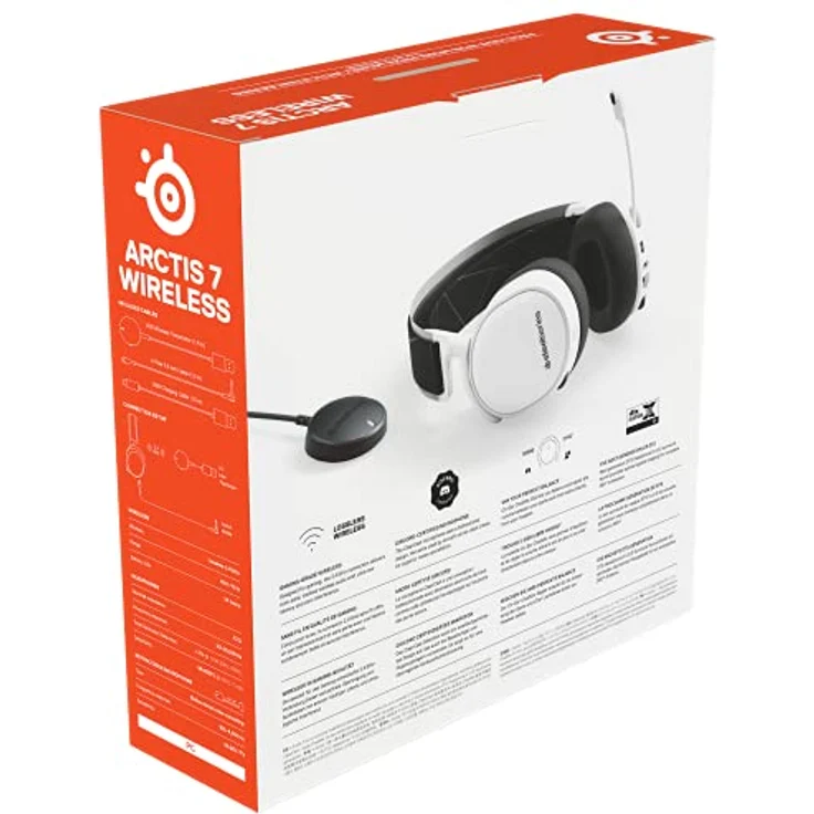SteelSeries Arctis 7 (Gaming Headset, verlustfreies und drahtloses, DTS Headphone:X v2.0 Surround für PC und PlayStation 4) weiß – Bild 13