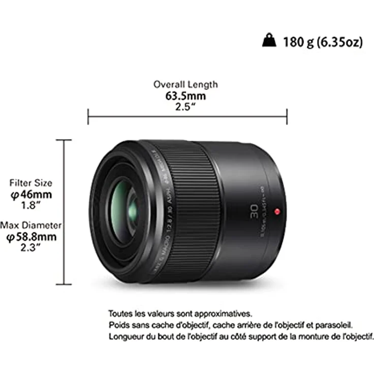 Panasonic H-HS030E LUMIX G Makro 30 mm F2.8 ASPH.Objektiv (O.I.S. Bildstabilisator, Bildwinkel 40°, Filtergröße 46 mm) schwarz – Bild 4